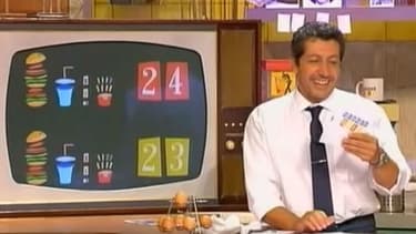 Alain Chabat dans le jeu "Burger Quiz"