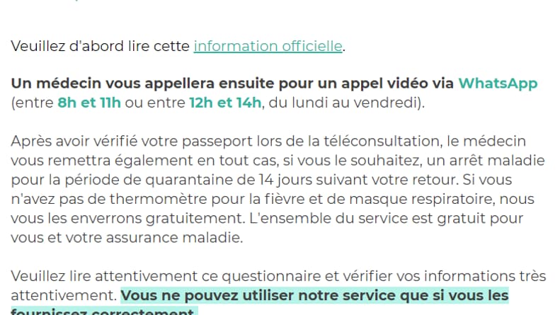 Le site propose un "arrêt maladie gratuit de 14 jours" pour éviter la propagation du coronavirus Le site propose un "arrêt maladie gratuit de 14 jours" pour éviter la propagation du coronavirus