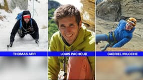 Les trois alpinistes français disparus.