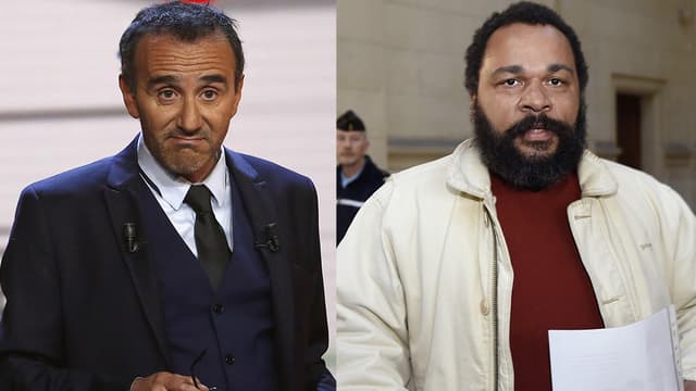 Elie Semoun en avril 2015 et Dieudonné Mbala Mbala en mars 2015- Montage BFMTV