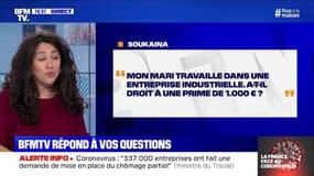 Mon mari travaille dans une entreprise industrielle, a-t-il droit à une prime de 1.000 euros? BFMTV répond à vos questions