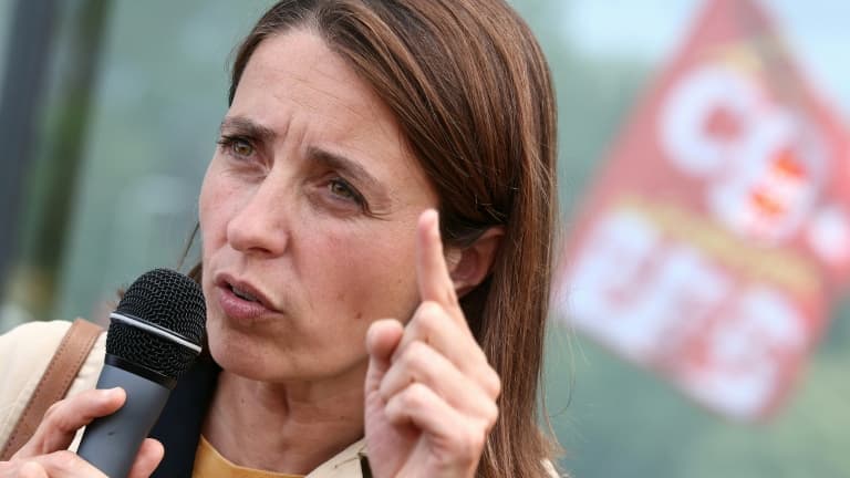  Sophie Binet  lors d'une manifestation à Mertzwiller (est), le 5 juin 2025.