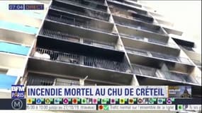 Incendie mortel au CHU de Créteil: les pompiers sont toujours sur place pour surveiller les éventuels départs de feu