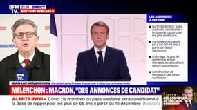 "On a l'impression de participer à une primaire dont il serait le seul candidat": Jean-Luc Mélenchon réagit à l'allocution d'Emmanuel Macron