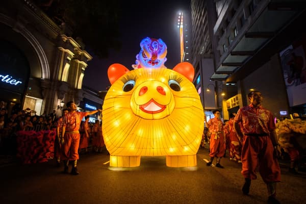 La parade du Nouvel An chinois à Hong Kong en février 2019, année du cochon La parade du Nouvel An chinois à Hong Kong en février 2019, année du cochon