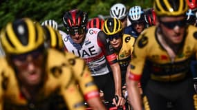 Tadej Pogacar et Jonas Vingegaard le 8 octobre 2022 sur le Tour de Lombardie