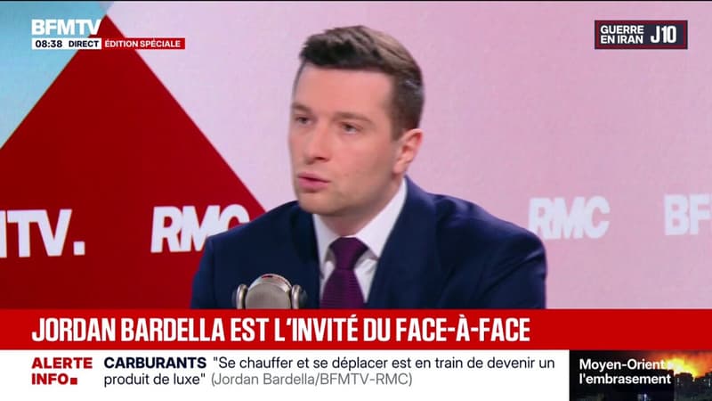 Hausse des carburants: "Je ne suis pas pour le gel des prix", assure Jordan Bardella