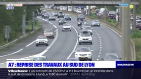 A7: reprise des travaux au sud de Lyon