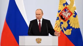 Vladimir Poutine lors de son discours du 30 septembre 2022.