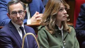 Bruno Retailleau et Maud Bregeon à l'Assemblée nationale le 8 octobre 2024 