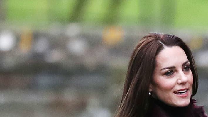 Kate Middleton et le prince William avec leurs deux enfants, le 25 décembre 2016