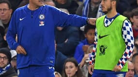 Maurizio Sarri et EdenHazard