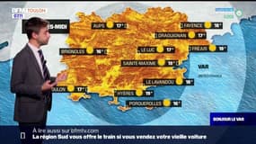 Météo Var: un soleil omniprésent et des températures toujours très douces, jusqu'à 19°C à Hyères et Sainte-Maxime 