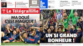 Les Unes du Télégramme et de La Voix du Nord, le 01/06/2025