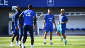 Kylian Mbappé à l'entraînement avec l'équipe de France, le 14 juin 2023