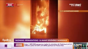 Incendies, dégradations: la manif dégénère à Bordeaux 