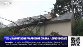 La tempête Ciarán a causé d'importants dégâts en Bretagne