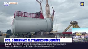 Fos-sur-Mer: trois éoliennes flottantes inaugurées
