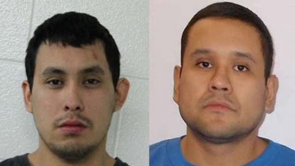 Damien Sanderson and Myles Sanderson, the two suspects in the murder in Canada 