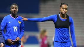 La déception de Thiniba Samoura et Marie-Antoinette Katoto après la défaite de la France contre l'Espagne, décembre 2024