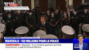 Emmanuel Macron à Marseille: "Le cancer qui ronge la ville, (...) c'est la drogue"