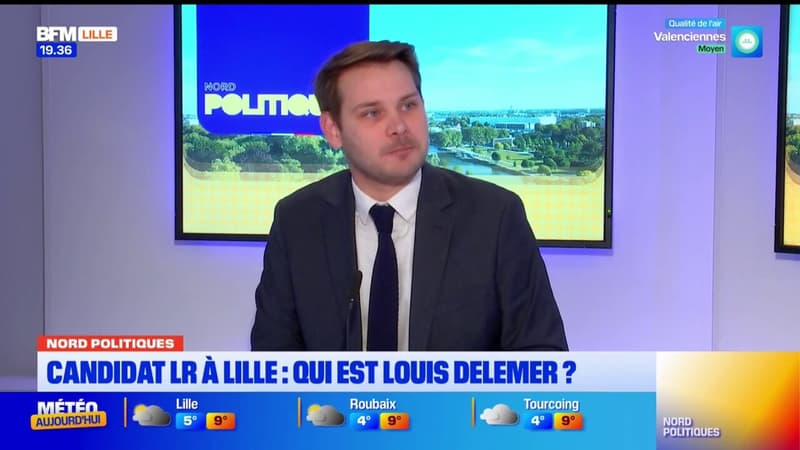 Louis Delemer, candidat LR à la mairie de Lille, se présente en marge des municipales