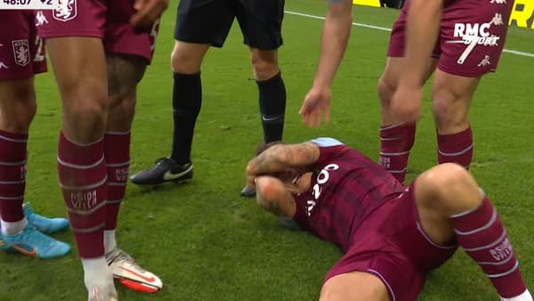 Everton Aston Villa: Lucas Digne colpito da un missile