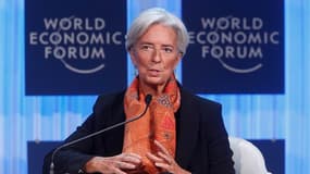 La directrice générale du Fonds monétaire international, Christine Lagarde. Les intervenants au Forum économique mondial de Davos, l'ex-ministre française de l'Economie en tête, ont exhorté samedi les pays de la zone euro à renforcer les moyens de leur fo