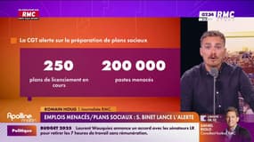 Emplois menacés et plans sociaux: la secrétaire générale de la CGT lance l'alerte