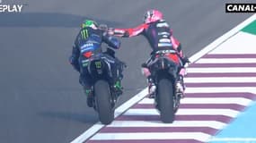 Aleix Espargaro gifle Franco Morbidelli pendant les essais libres 2 du GP du Qatar