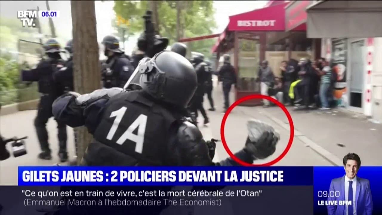 Gilets jaunes: deux policiers jugés pour "violences volontaires par