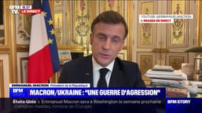 Guerre en Ukraine: Emmanuel Macron dénonce une "guerre d'agression"