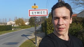 Le tour de France de Hugo Perrier fait escale à Eymet, jeudi 13 mars 2014.