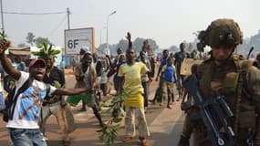 A Bangui, quelques heures avant l'annonce de la démission du président par intérim.