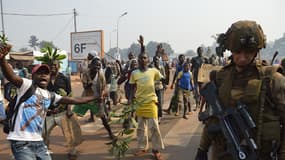 A Bangui, quelques heures avant l'annonce de la démission du président par intérim.
