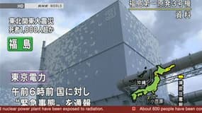L'extérieur du réacteur numéro 3 de Fukushima- Daiichi. Le secrétaire général du gouvernement japonais a évoqué dimanche un risque d'explosion dans le bâtiment qui abrite le réacteur n°3 de la centrale nucléaire Daiichi de Fukushima. /Image diffusée le 13