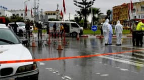 La police judiciaire tunisienne enquête sur le site d’une attaque contre des officiers de la Garde nationale le 6 septembre 2020 à Sousse, au sud de Tunis