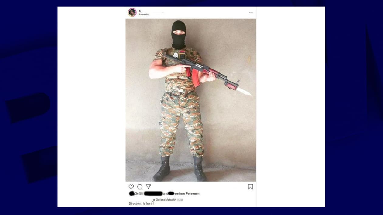 Marc de Cacqueray-Valménier en 2020, dans le Haut-Karabagh 