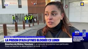 Aix-en-Provence: les salariés de la prison d'Aix-Luynes bloquent l'entrée de l'établissement