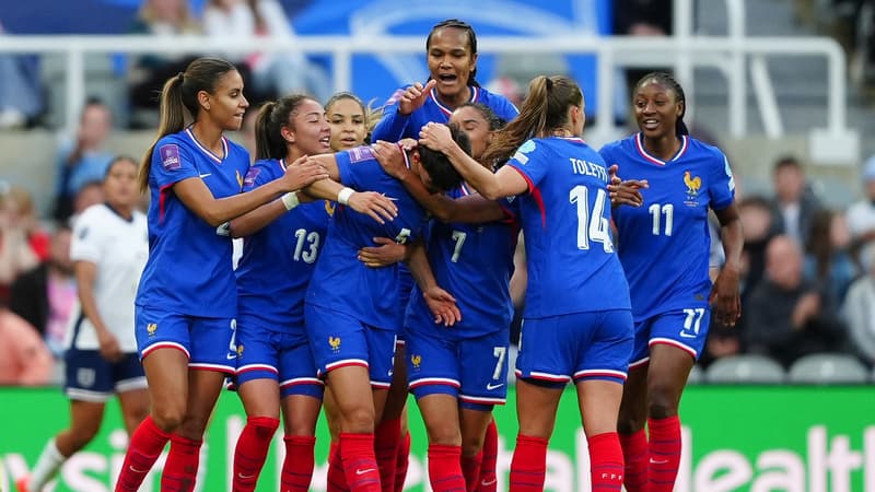 Les Bleues lors d'Angleterre-France, le 31 mai 2024.