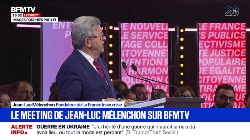 Jean-Luc Mélenchon (LFI): "Nous ne serons jamais ceux qui viennent dans une élection avec seulement pour programme la peur des autres"