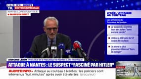 Attaque au couteau dans un lycée à Nantes: la dernière victime "est hors de danger", indique le procureur
