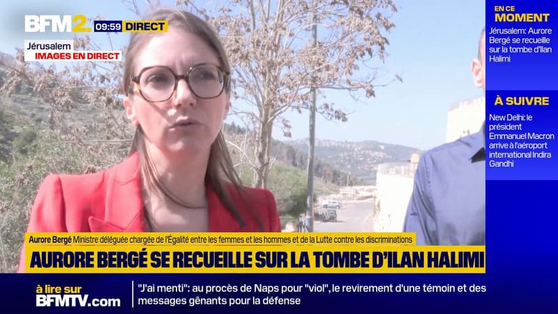 À Jérusalem, Aurore Bergé estime que "ce qui s'est produit le 7 octobre, c'est au-delà de l'attentat terroriste"