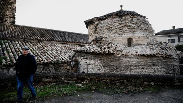 Une église du Teil, qui n'a pas résisté au séisme