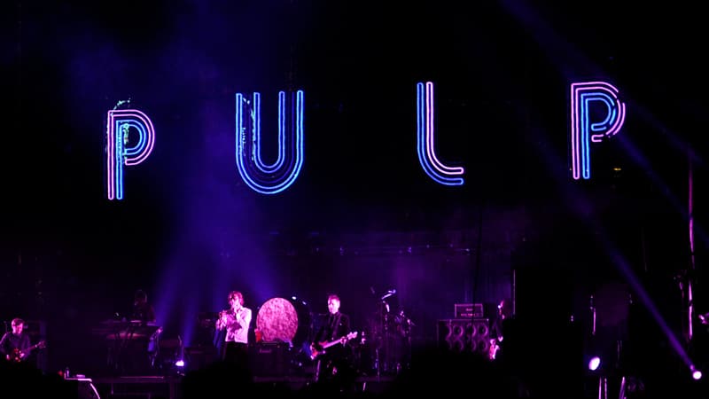 Le  groupe Pulp, en concert à Coachella en 2012.