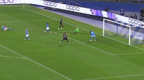 Olivier Giroud lors de Naples-Milan, le 18 avril 2023