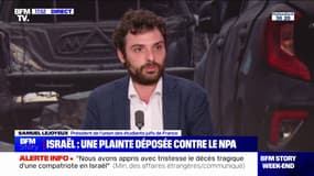 Samuel Lejoyeux annonce que l'UEJF, qu'il préside, va déposer plainte contre le parti de Philippe Poutou