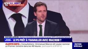 Nomination d'un Premier ministre: "Il faut qu'on fasse preuve de maturité politique", déclare Mathieu Lefèvre, député Renaissance