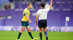 Jérémy Rozier, arbitre français de la petite finale de rugby à 7