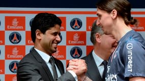Zlatan Ibrahimovic et Nasser Al-Khelaïfi